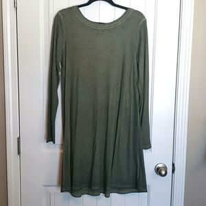 Easel washed ribbed shift dress